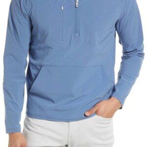 Peter Millar Crown Crafted Men's Flex Adapt Half-Zip Performance Gold Hoodie NWT